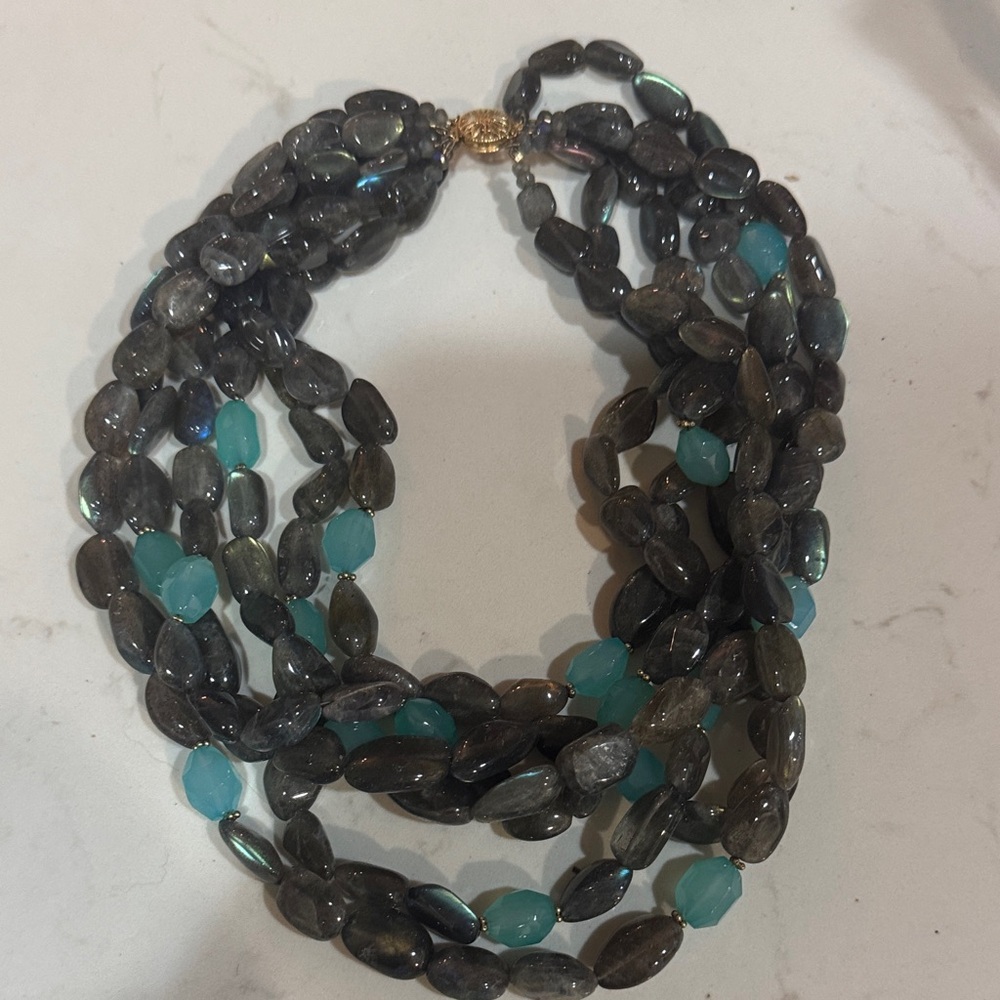 Elegant Multi-Strand Beaded Necklace